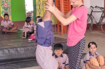 Yoga training by Germa Volunteer Mia